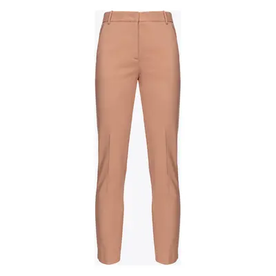 Pinko, Pantaloni cigarette-fit punto stoffa, Mousse al moca, 38