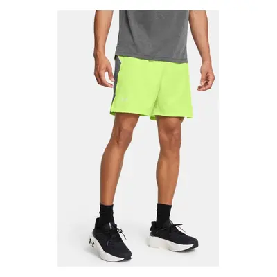 Shorts Under Armour Launch Elite 18 cm da uomo Morph Verde / Castlerock / Riflettente XXL