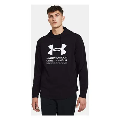 Felpa con cappuccio Under Armour Rival Terry Graphic da uomo Nero / Bianco XL