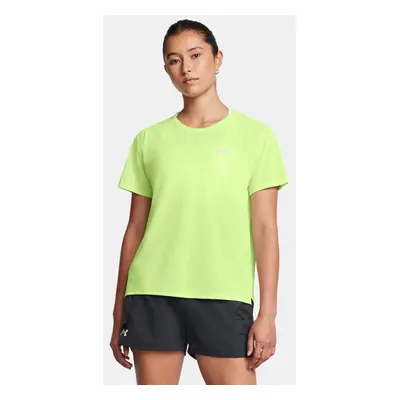 Maglia a maniche corte Under Armour Launch Trail da donna Morph Verde / Anthracite / Riflettente