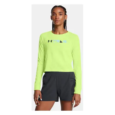 Maglia a maniche lunghe Under Armour Launch Trail da donna Morph Verde / Anthracite / Riflettent