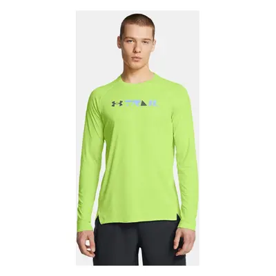 Maglia a maniche lunghe Under Armour Trail Run Graphic da uomo Morph Verde / Anthracite / Riflet