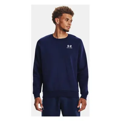 Felpa Under Armour Icon Fleece Crew da uomo Midnight Blu Marino / Bianco L