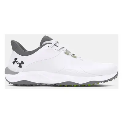 Scarpe da golf Under Armour Drive Pro Spikeless Wide da uomo Bianco / Bianco / Metallico Gun Met