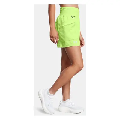 Shorts Under Armour Launch Trail da donna Morph Verde / Morph Verde / Riflettente M