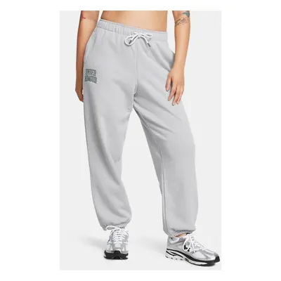 Pantaloni Under Armour Icon Heavyweight Terry Oversized da donna Mod Grigio Light Heather / Fore