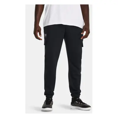 Pantaloni Under Armour Icon Fleece Cargo da uomo Nero / Bianco L