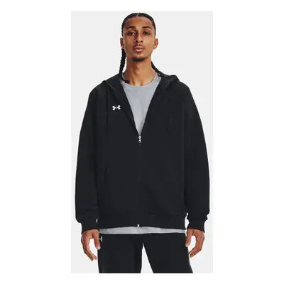 Felpa con cappuccio Under Armour Rival Fleece Full-Zip da uomo Nero / Bianco L