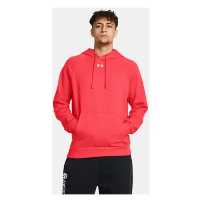 Felpa con cappuccio Under Armour Rival Fleece da uomo Racer Rosso / Bianco M