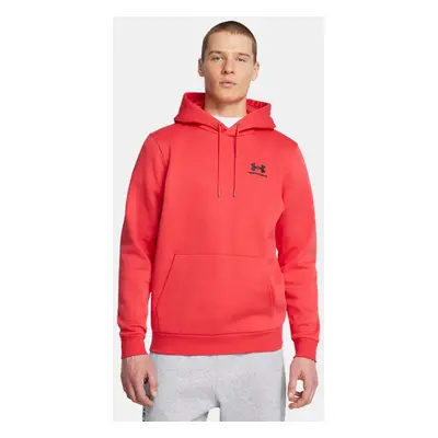 Felpa con cappuccio Under Armour Icon Fleece da uomo Racer Rosso / Nero L