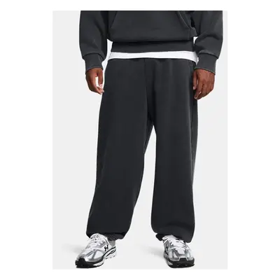 Pantaloni Under Armour Icon Heavyweight Fleece Wash Oversized da uomo Nero / Bianco L