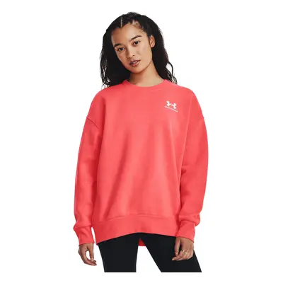 Felpa Under Armour Essential Flc Os Crew Venom Red