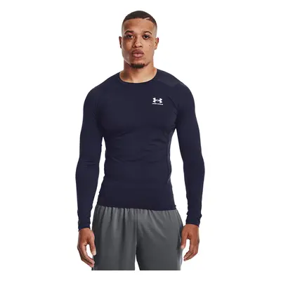 Maglietta Under Armour Hg Armour Comp LS Midnight Navy/ White