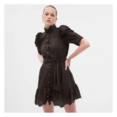 Vestito GAP Mini Shirtdress Brown Noir