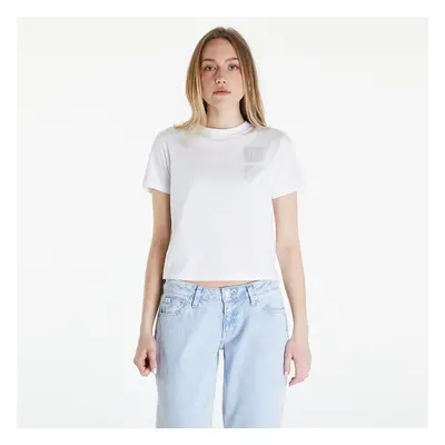 Maglietta Calvin Klein Jeans Satin Boxes Baby Tee White