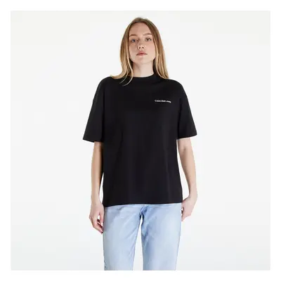 Maglietta Calvin Klein Jeans Embroidered Slogan Back Tee Black