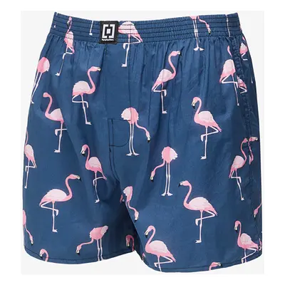 Pettorina Horsefeathers Manny Boxer Shorts Blue/ Flamingos Print