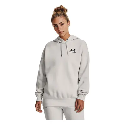 Felpa Under Armour Essential Flc Os Hoodie White Clay