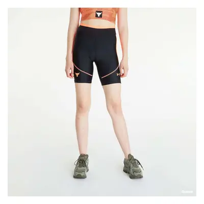 Pantaloncini Under Armour Project Rock HeatGear Bike Short Black/ Electric Tangerine