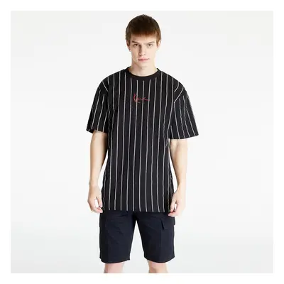 Maglietta Karl Kani Small Signature Pinstripe Tee Black/ White