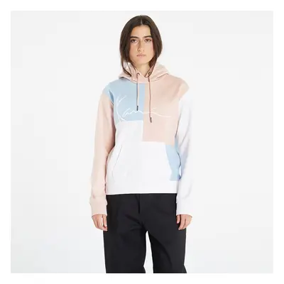 Felpa Karl Kani Signature Block Hoodie Dusty Rose/ Light Blue/ White