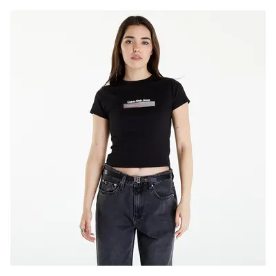 Maglietta Calvin Klein Jeans Diffused Box Fitted Short Sleeve Tee Black