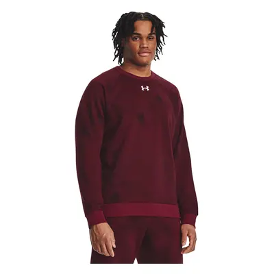 Felpa Under Armour Rival Fleece Printed Crew Dark Maroon