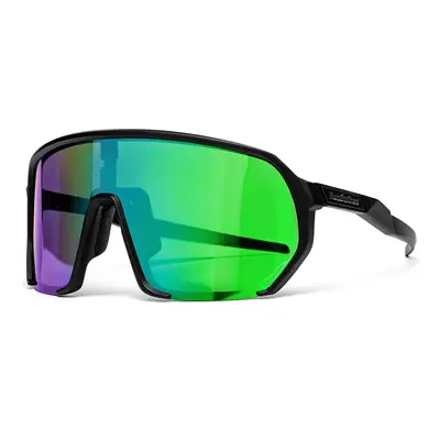 Occhiali da sole Horsefeathers Archie Bike Sunglasses Black/ Mirror Green