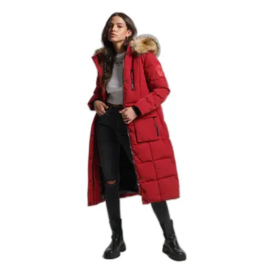 Cappotto trapuntato con cappuccio in ecopelliccia da donna Superdry Everest