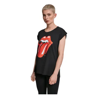 T-shirt da donna taglia taglie comode Merchcode Rolling Stones Tongue