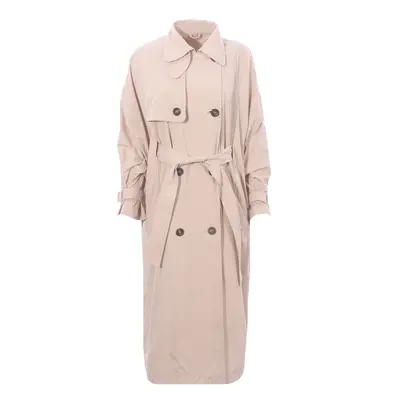 Trench in canvas techno con precious button tab