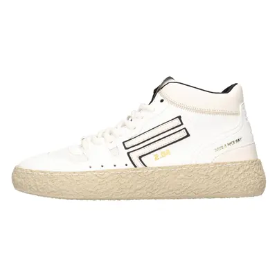 Sneakers alte in pelle e tessuto