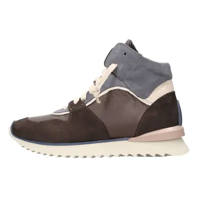 Sneakers alte in pelle e camoscio