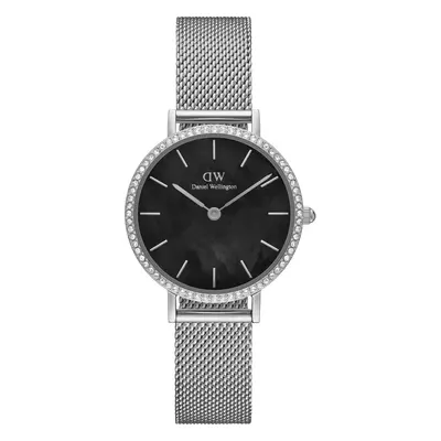 Daniel Wellington DW Orologio Petite Lumine Bezel Sterling Black MOP 28mm Silver