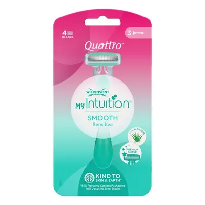 Wilkinson Quattro for Women Sensitive Rasoio per Donna 3 pz