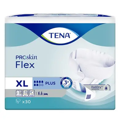 Tena Flex ProSkin Plus, Pannoloni per Adulti, 105-153 cm, Taglia Extra Large 30 pz