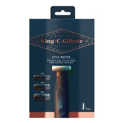 Gillette King C Style Master Rasoio + 3 Ricariche