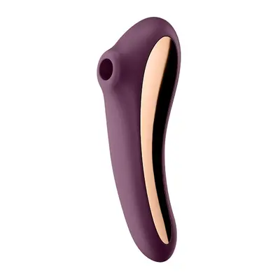 Satisfyer Massaggiatore Dual Kiss Wine Red - massaggiatore intimo