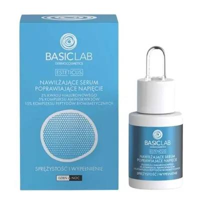 BasicLab Dermocosmetics Esteticus Siero Idratante Rassodante con 3% Acido Ialuronico, 15 ml 15 m