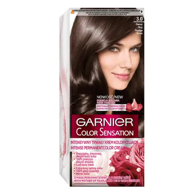 Garnier Color Sensation Tinta per Capelli, 3.0 Dark Brown