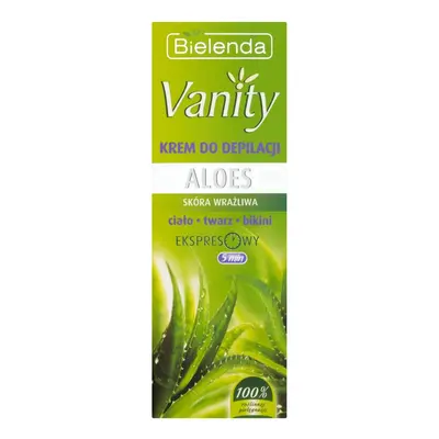 Bielenda Vanity Crema Depilatoria per Corpo, Viso e Zone Bikini con Aloe 100 ml 100 ml