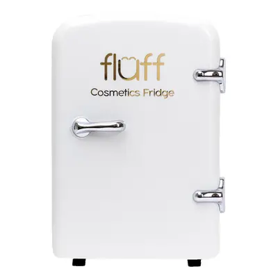 Fluff Frigorifero Cosmetico con Logo Dorato Bianco