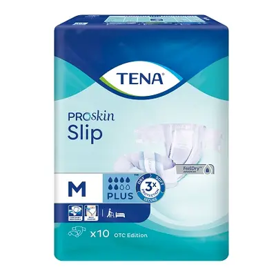 Tena Slip ProSkin Plus, Pannoloni per Adulti, 73-122 cm, Taglia Medium 10 pz