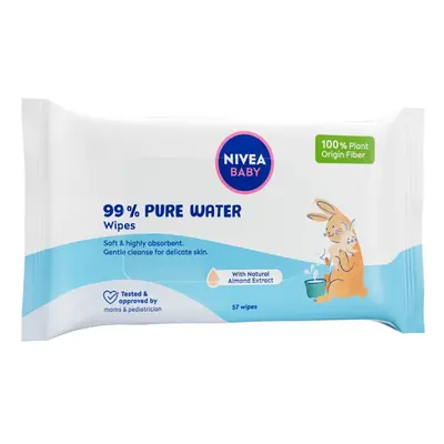 Nivea Baby Salviette Biodegradabili 99% Acqua Pura 57 pz