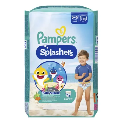 Pampers Pants Splashers Baby Shark Pannolini Mutandina Taglia 5 10 pz