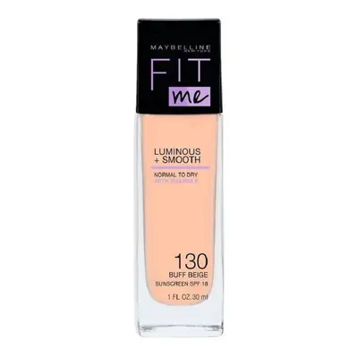 Maybelline Fit Me Luminous & Smooth Fondotinta Viso, 130 30 ml Buff Beige