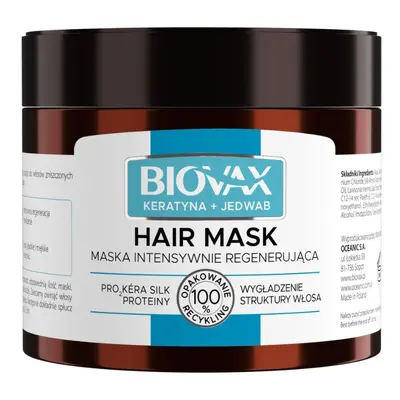 Biovax Maschera per Capelli Intensivamente Rigenerante Keratina+Seta 250 ml 250 ml