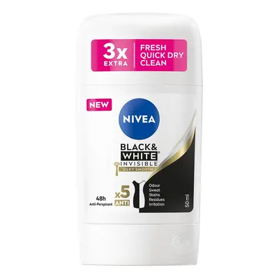 Nivea Deo Ap Stick Black & White Silky Smooth 50 ml 50 ml