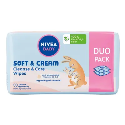 Nivea Baby Salviette Biodegradabili Soft & Cream 2x57 pz