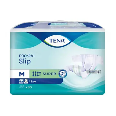 Tena Slip ProSkin Super, Pannoloni per Adulti, 73-122 cm, Taglia Medium 30 pz